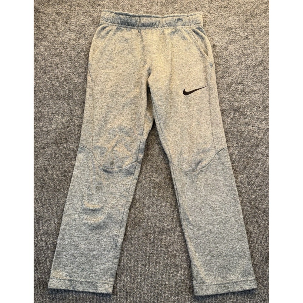 Nike Dri-FIT Youth M Gray Athletic Sweatpants Training Pants Swoosh
